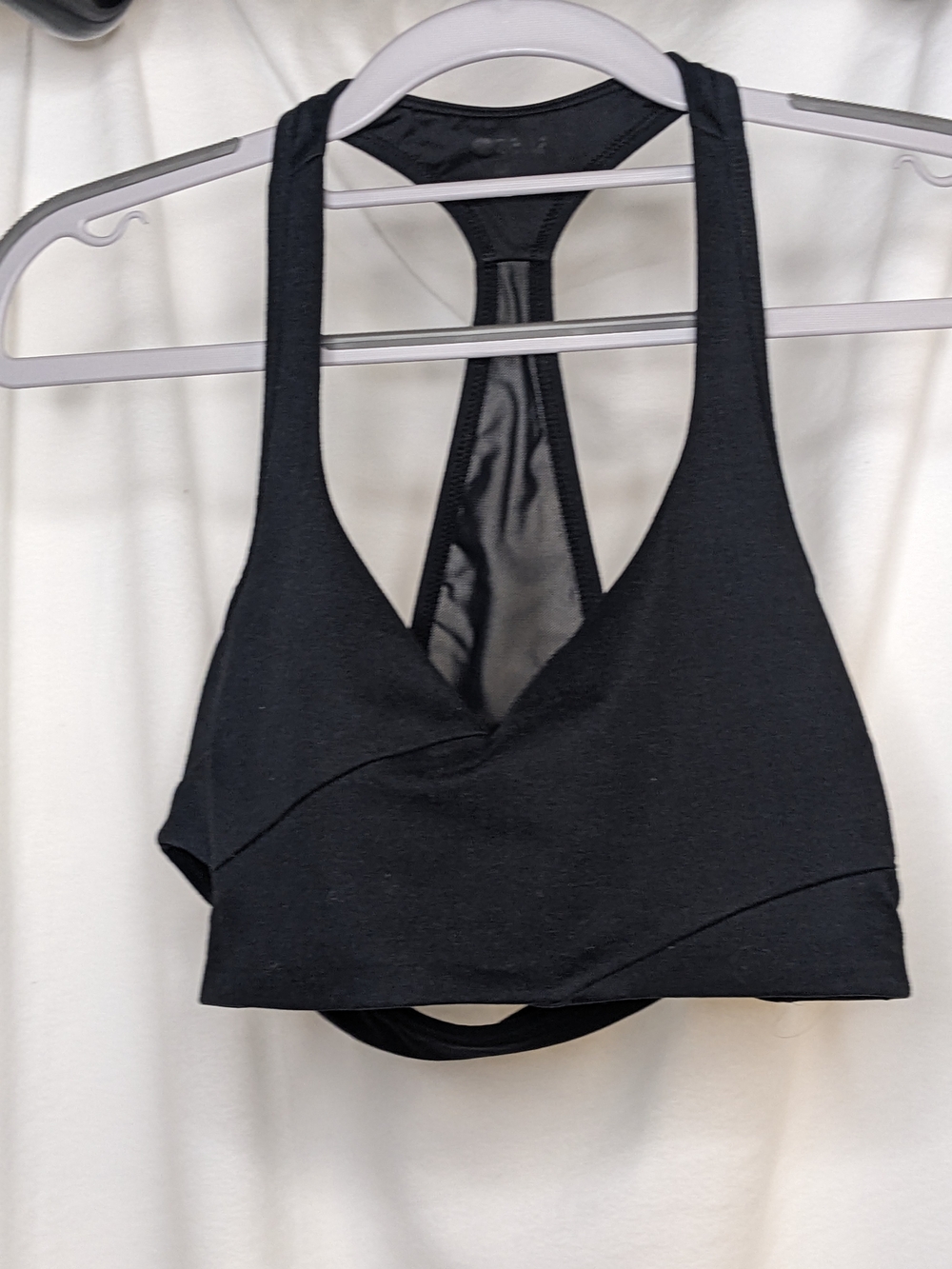 Zella Black Racerback Sports Bra with Mesh Back